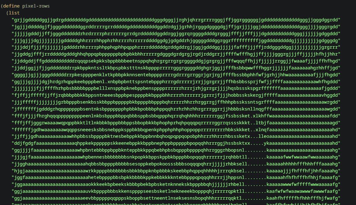 Algorithmic art created in Scheme